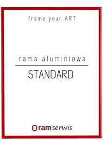 Czerwona rama aluminiowa STANDARD