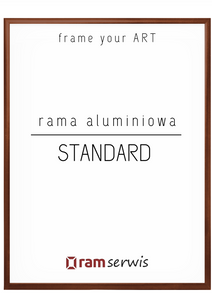 Brązowa rama aluminiowa STANDARD