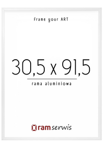 Biała rama aluminiowa 30,5x91,5