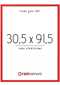 Czerwona rama aluminiowa 30,5x91,5