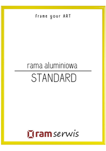 Żółta rama aluminiowa STANDARD