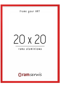 Czerwona rama aluminiowa 20x20
