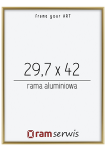 Złota rama aluminiowa  29,7x42