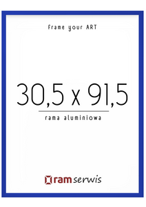 Niebieska rama aluminiowa 30,5x91,5