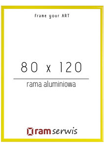 Żółta rama aluminiowa 80 x 120 cm