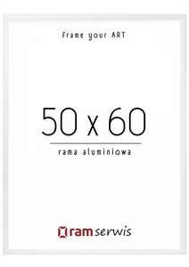 Biała rama aluminiowa 50x60