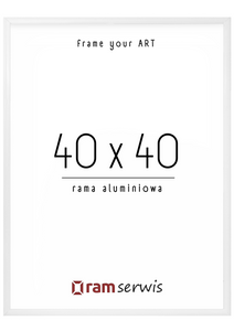 Biała rama aluminiowa 40x40