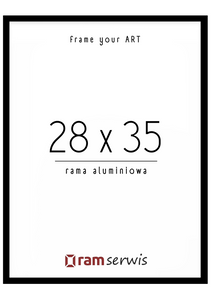Czarna rama aluminiowa 28x35